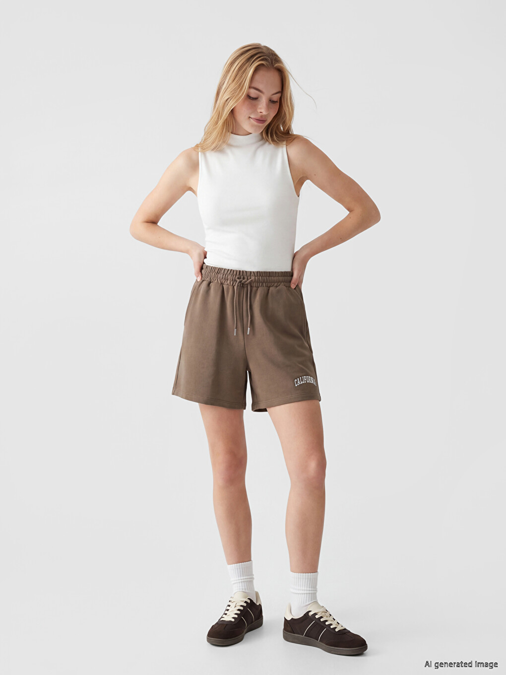 Woman Brown Shorts