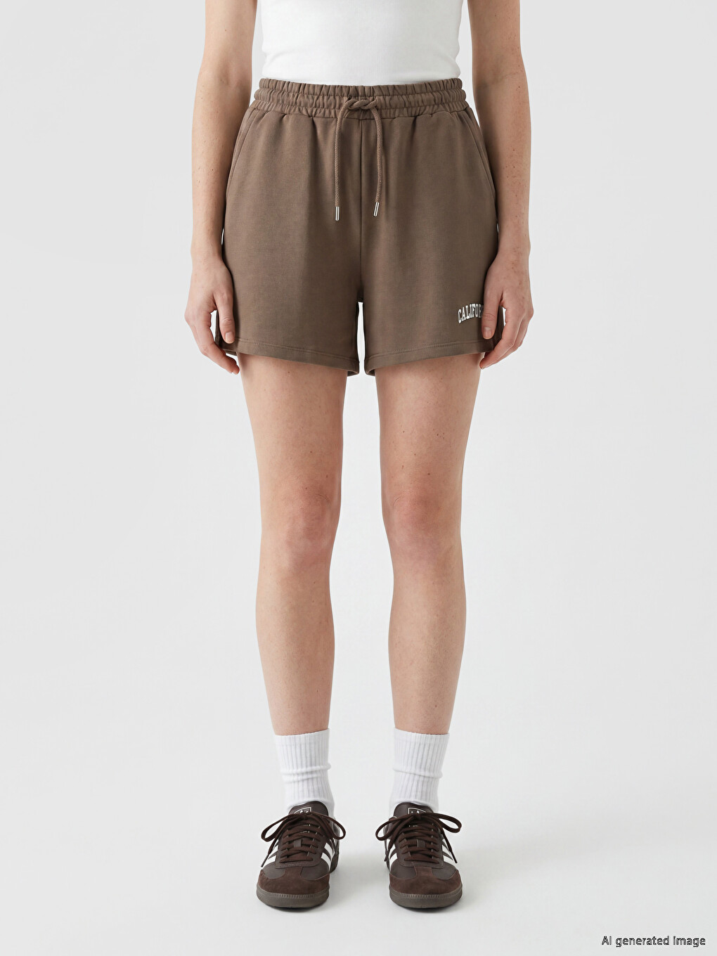 Woman Brown Shorts-1