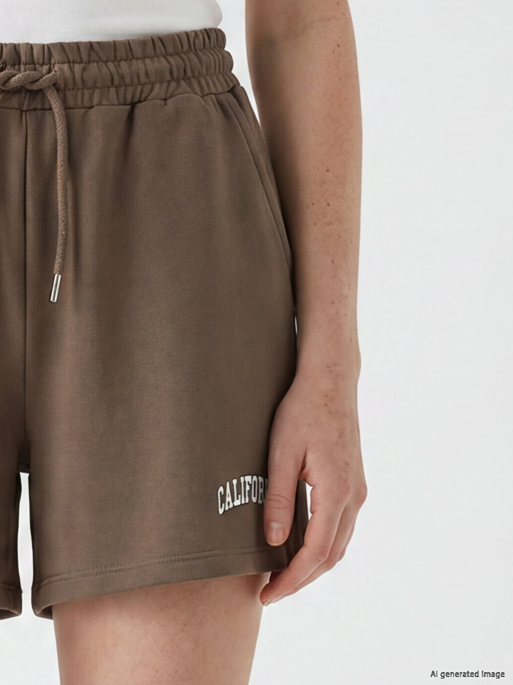 Woman Brown Shorts-2