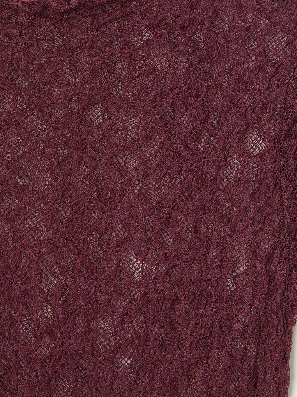 Mürdüm Dantelli Fırfırlı Bluz-2