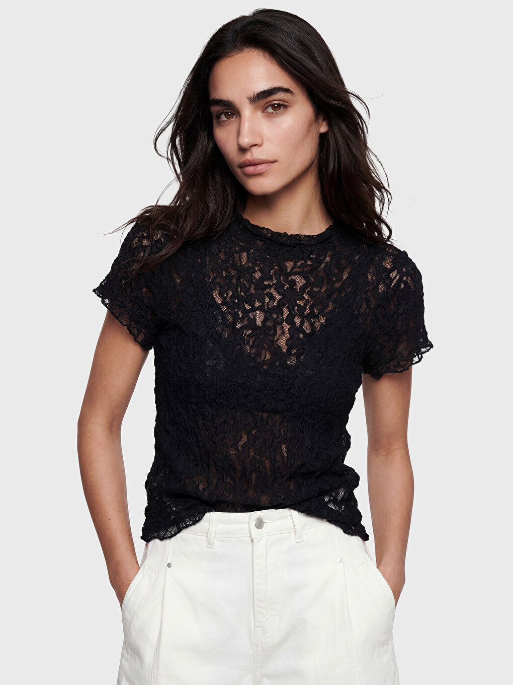 Lace Frilled Blouse