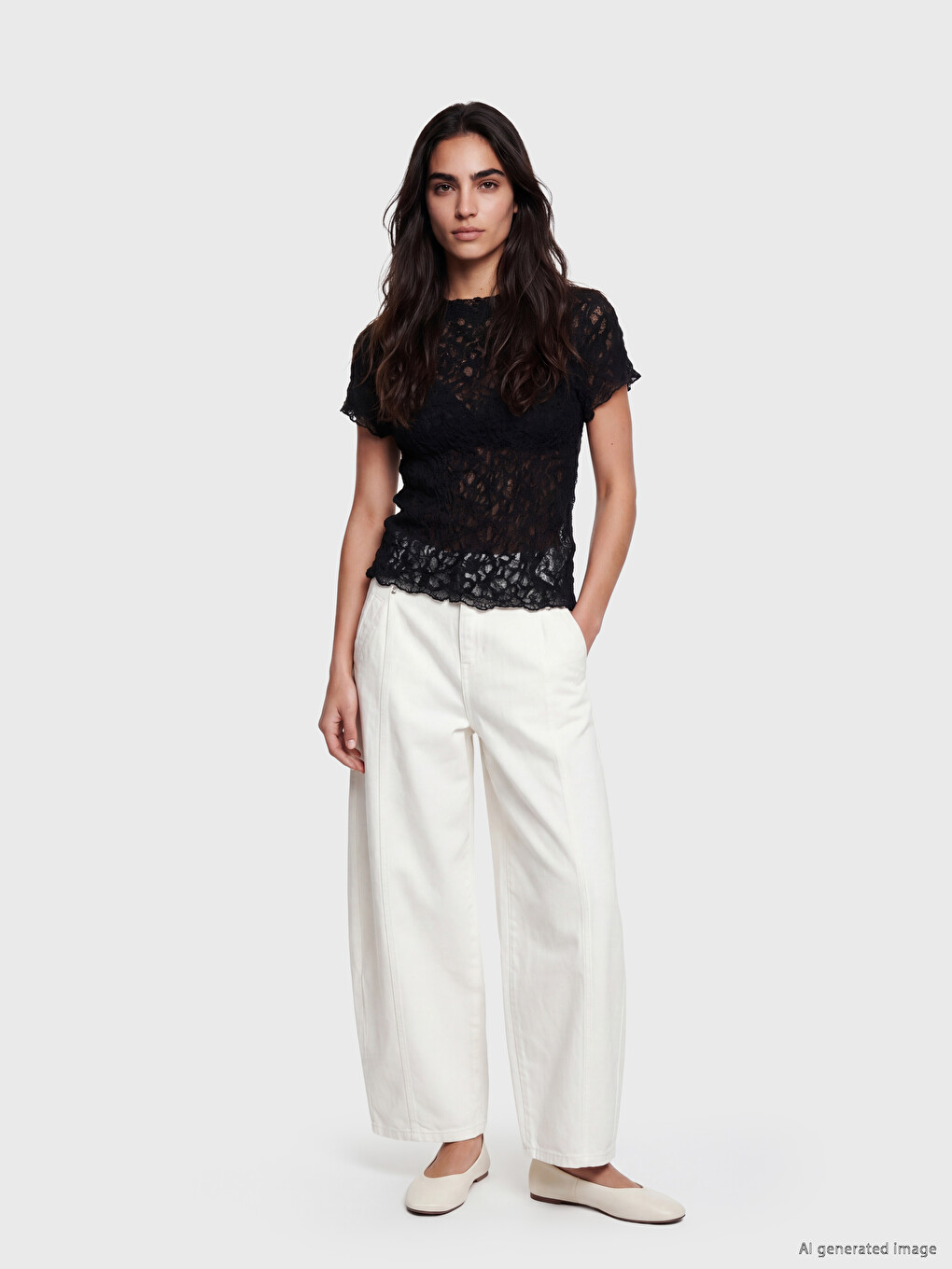 Lace Frilled Blouse-1