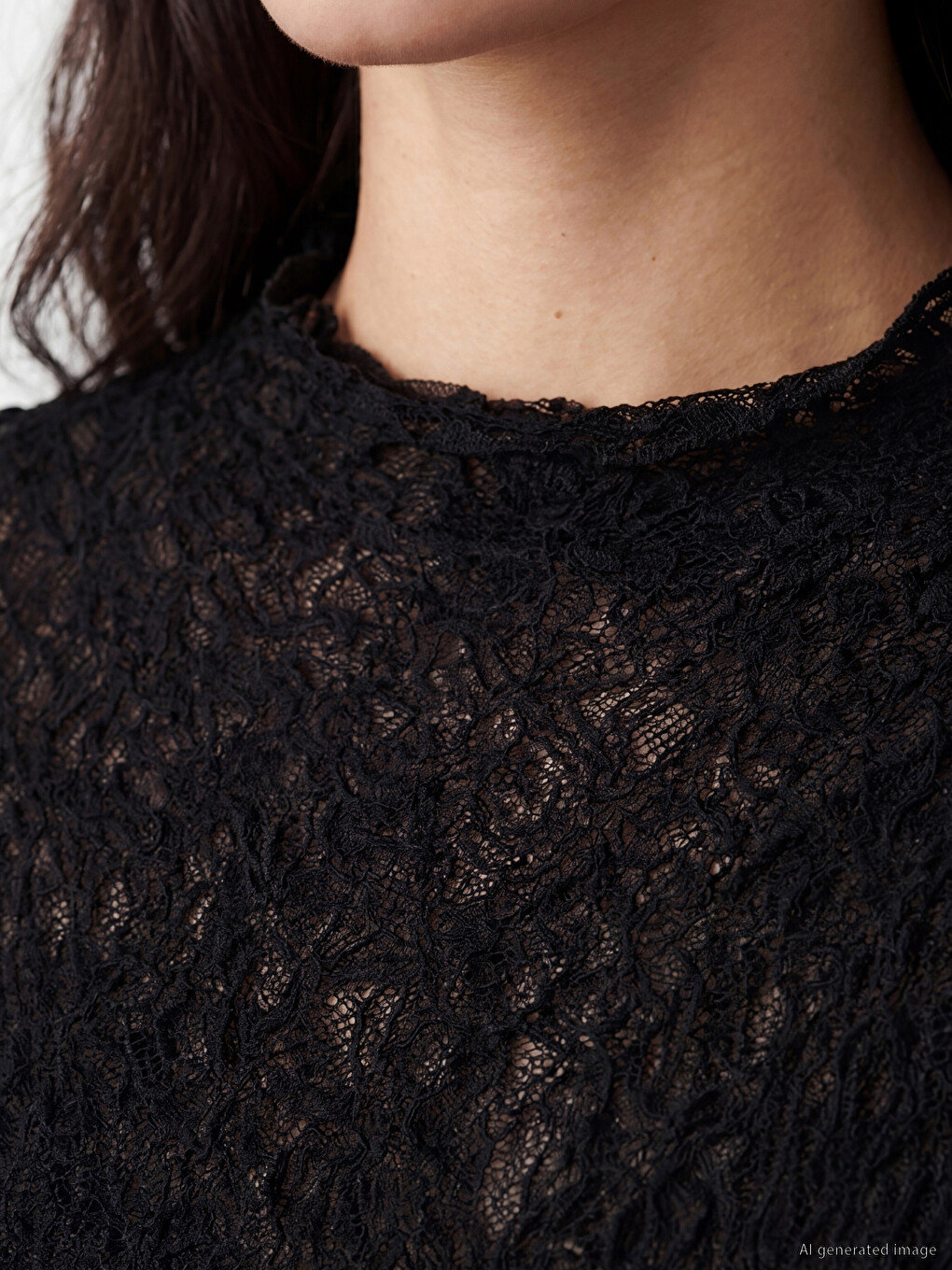 Lace Frilled Blouse-2