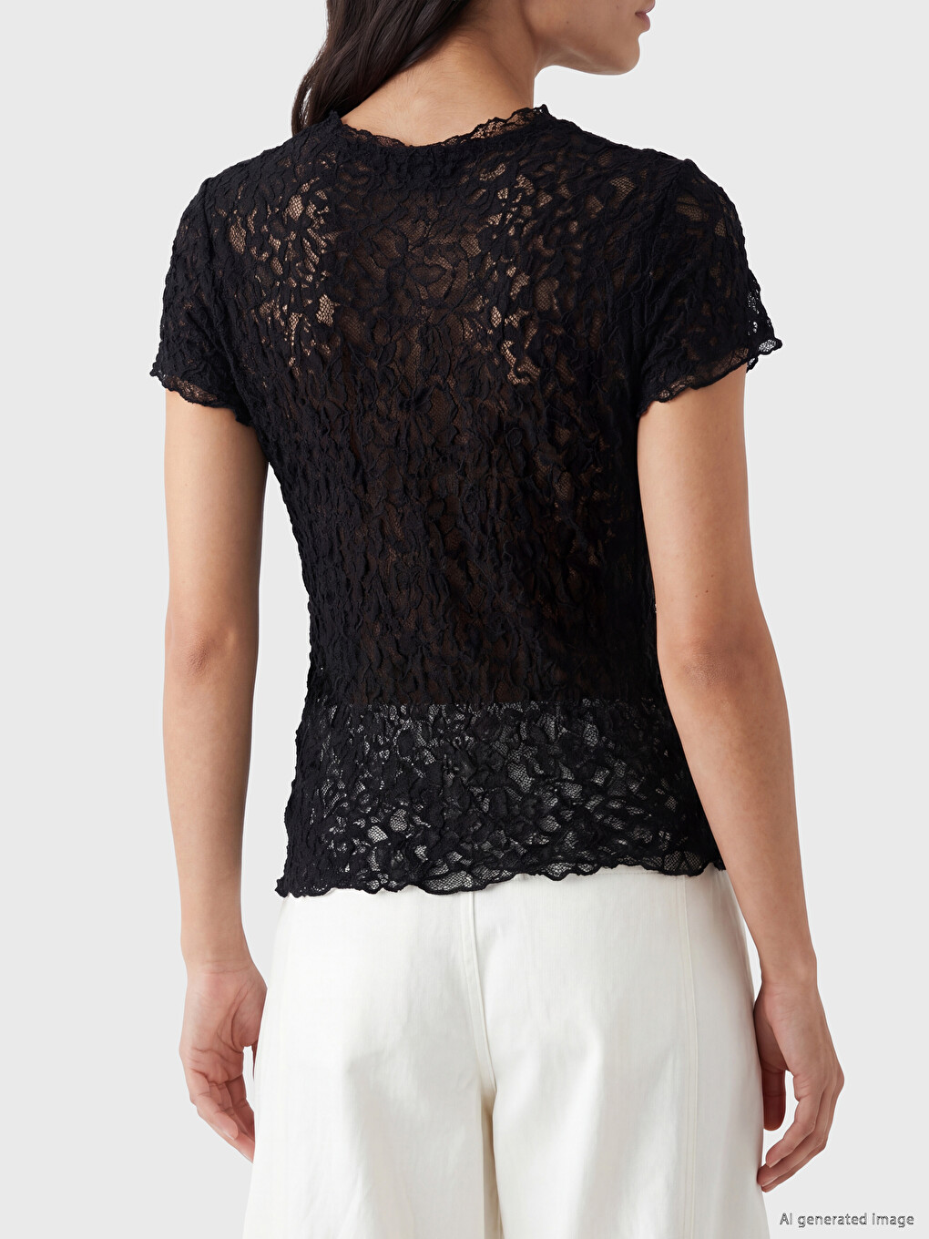 Lace Frilled Blouse-3