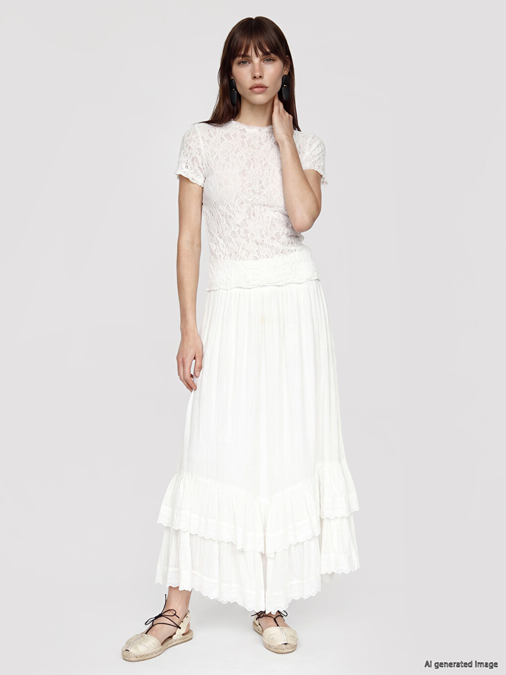 Lace Frilled Blouse-1