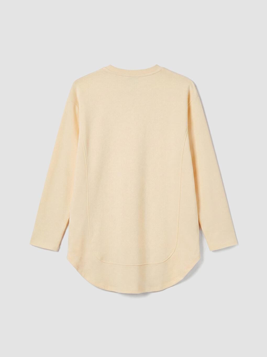 Bej Oversize Soft Touch Kadın Tunik-2