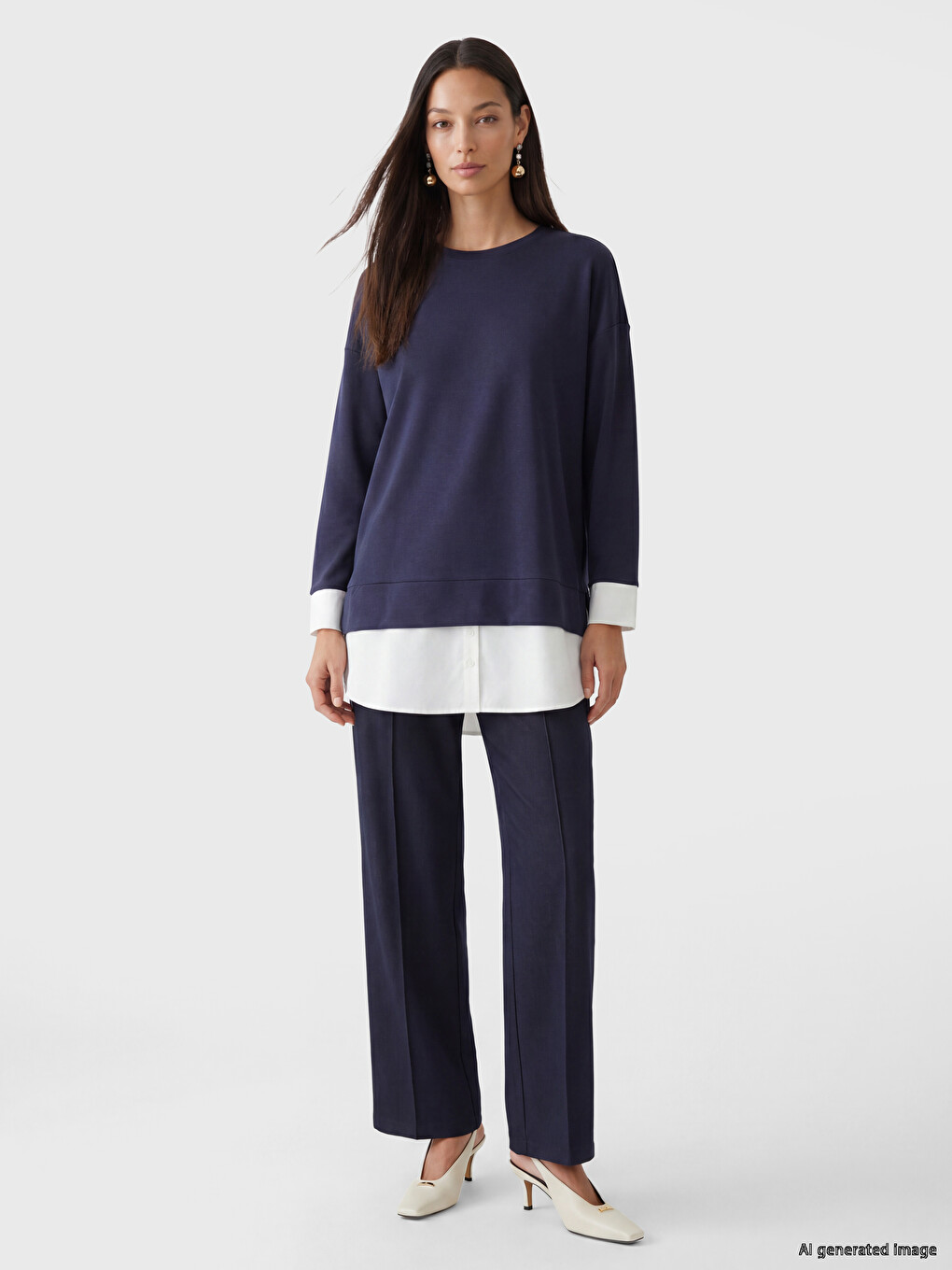 Soft Touch Oversize Women's Sweatshirt Tunic-1