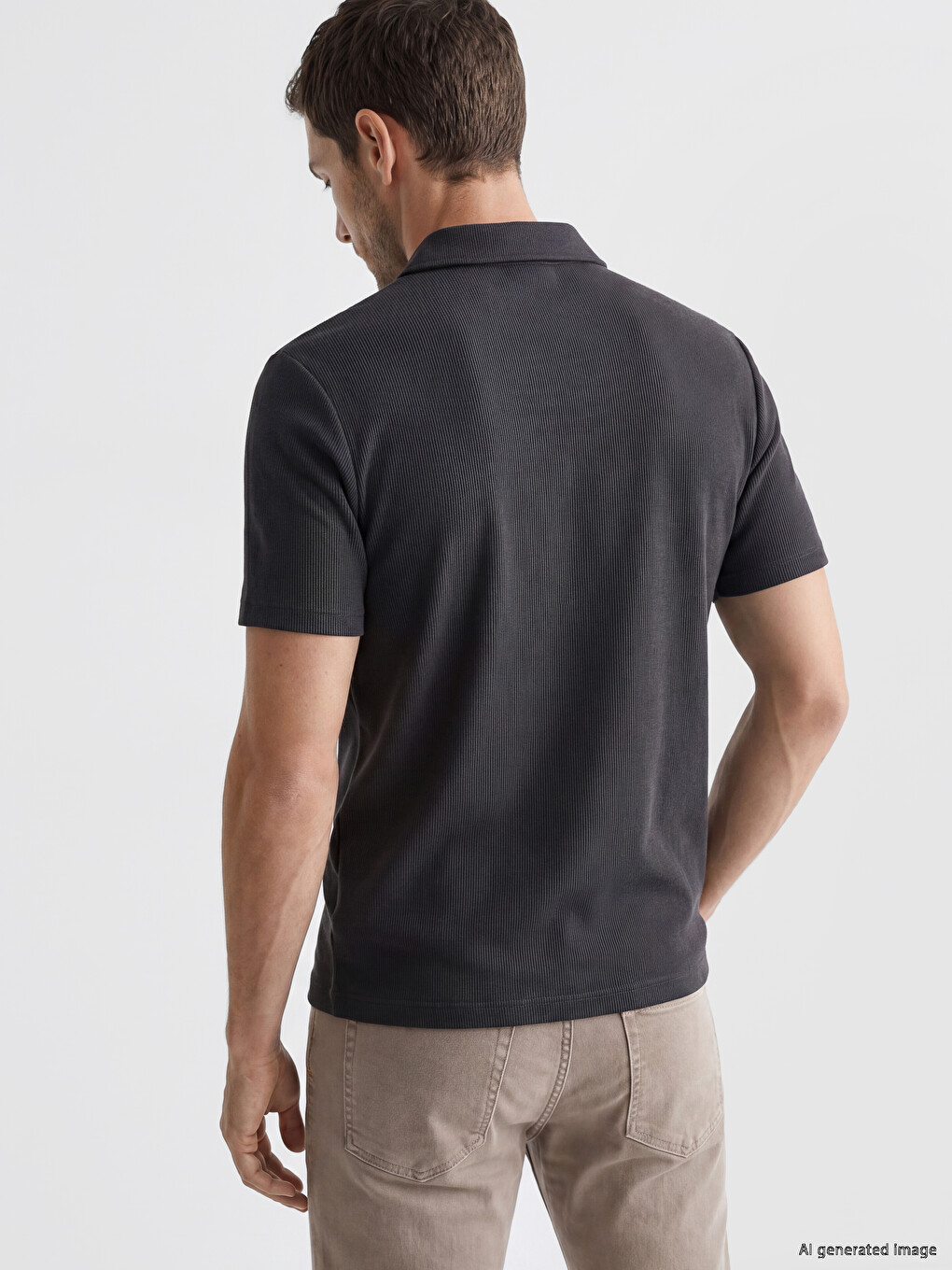 Polo Collar Men's Knitwear T-Shirt-2