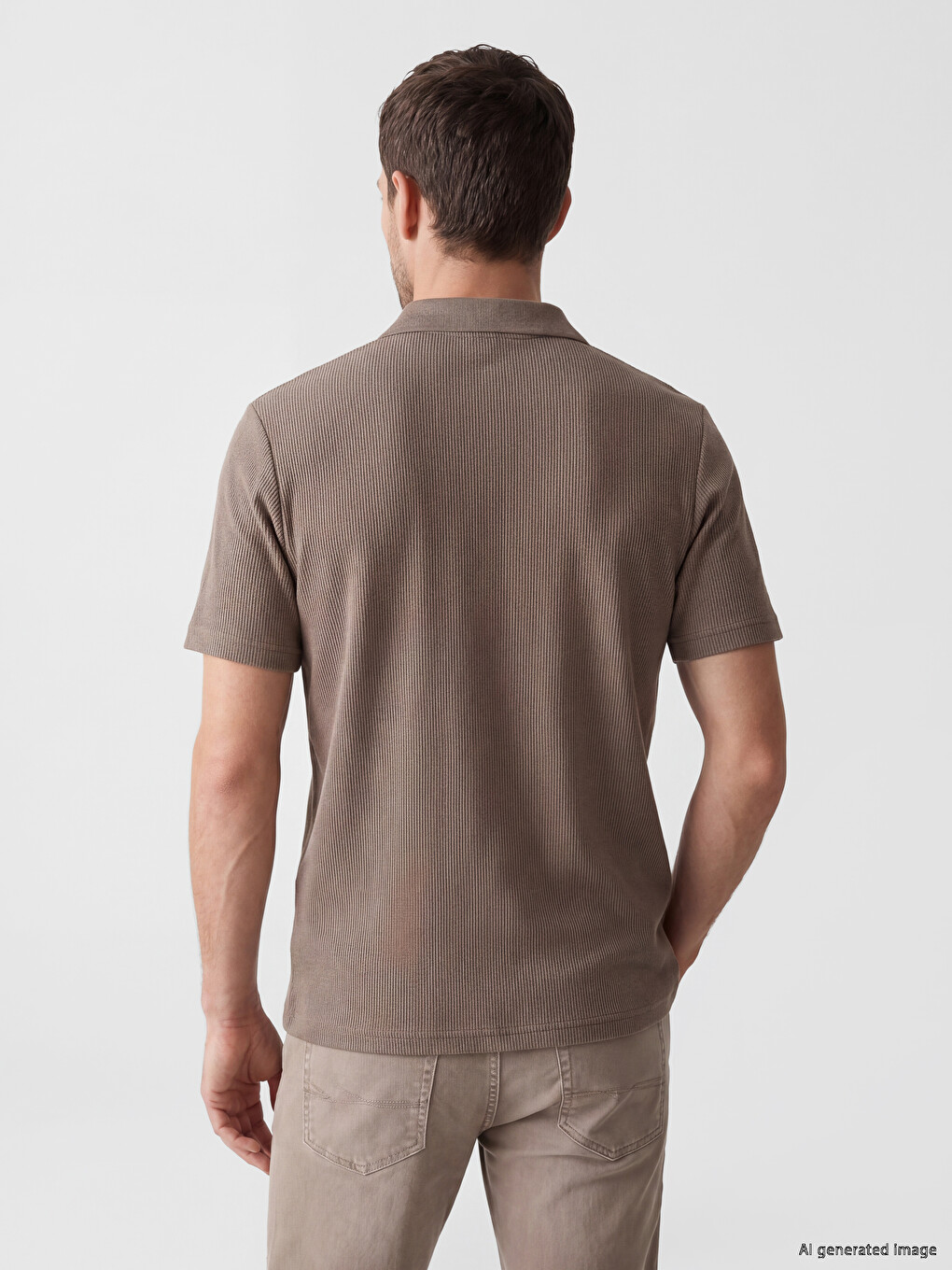 Polo Collar Men's Knitwear T-Shirt-2