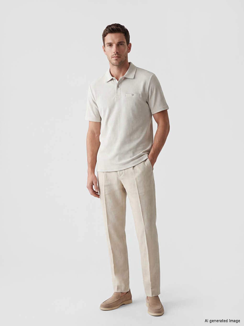 Polo Collar Men's Knitwear T-Shirt-1