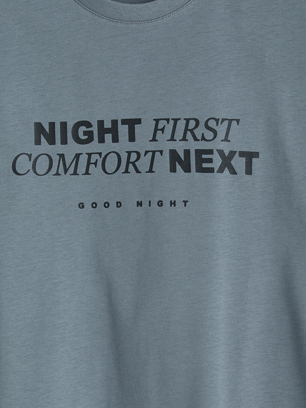 Gri Regular Fit Baskılı Erkek Pijama Takımı-4