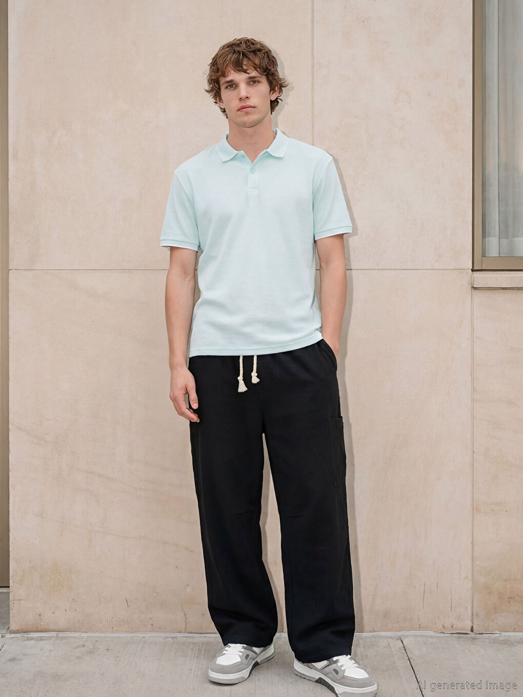 Siyah Regular Fit Erkek Kargo Pantolon