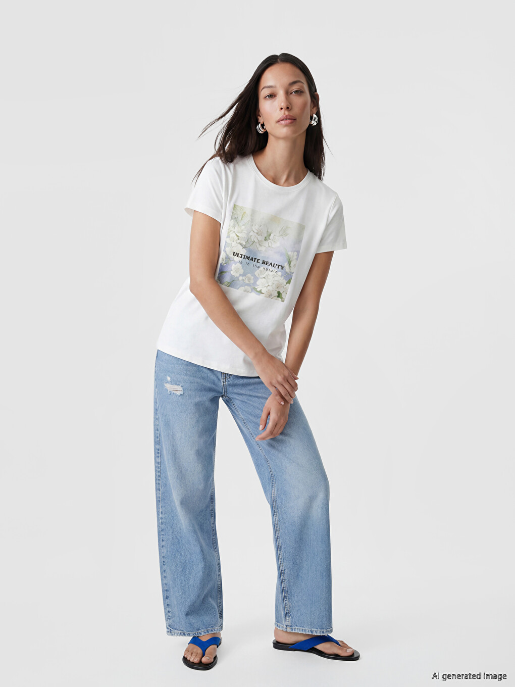 Woman White T-Shirt-1