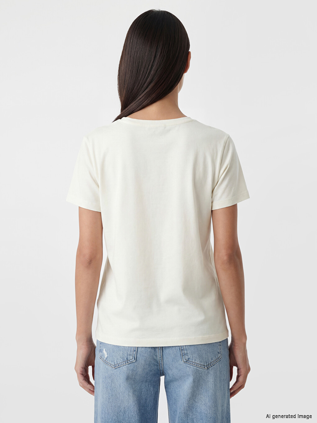 Woman White T-Shirt-3