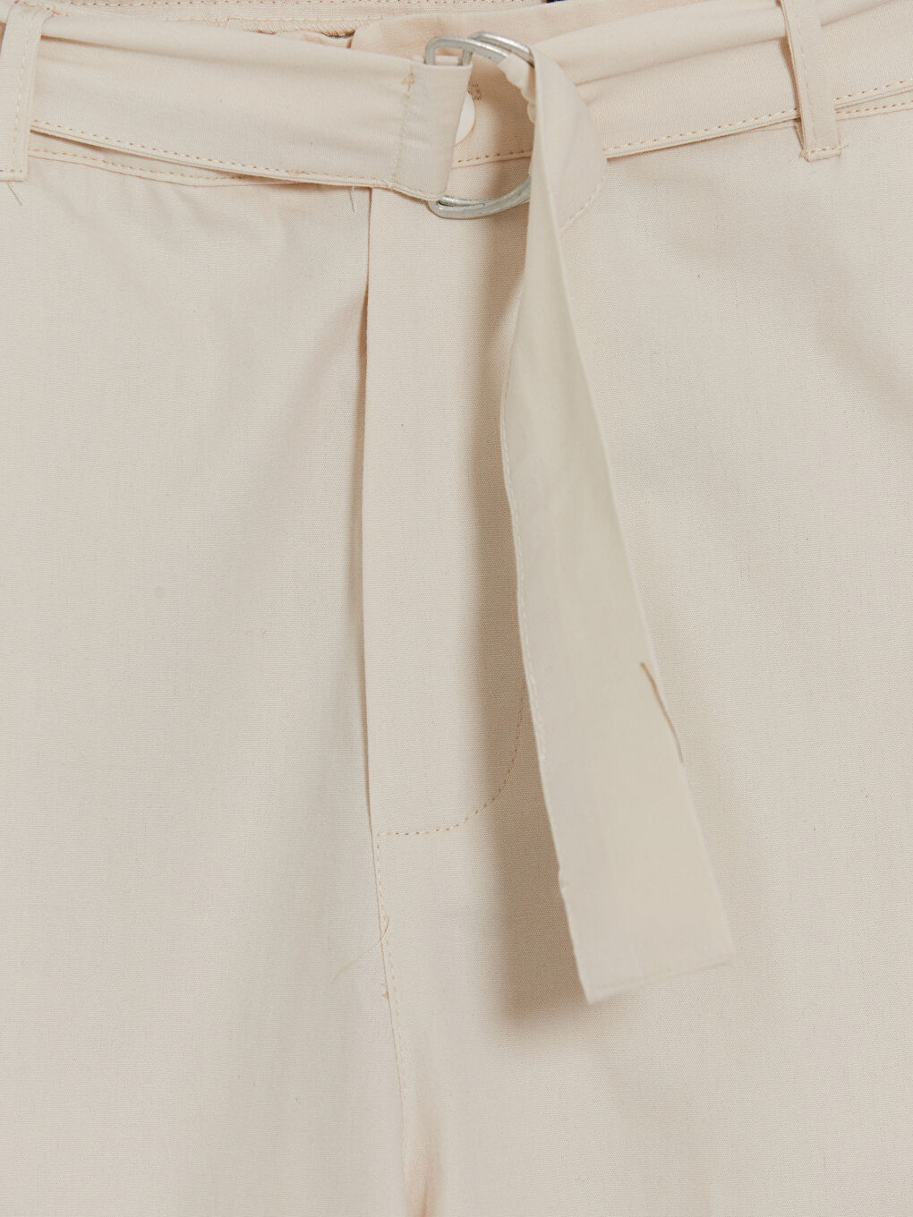 Ekru Regular Fit Kemerli Erkek Pantolon-2