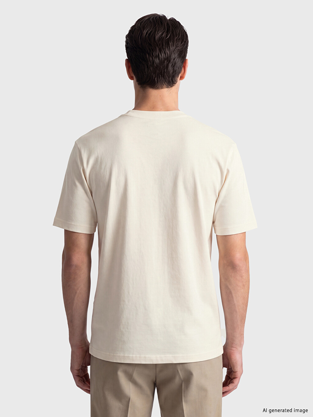 Regular Fit Grandad Collar Men's T-shirt-2