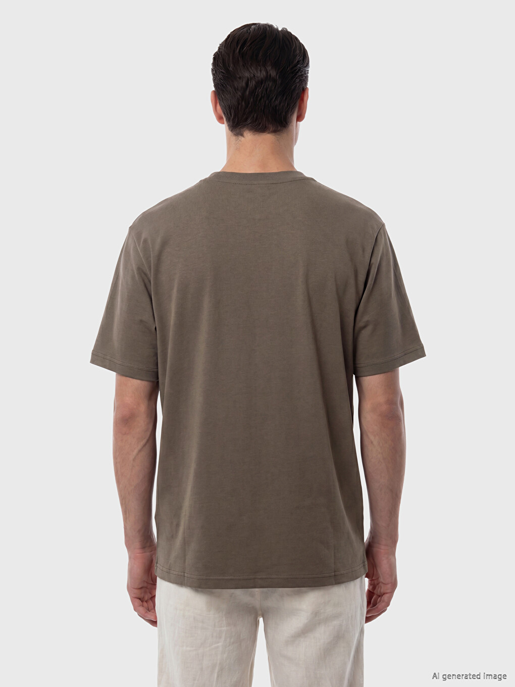 Regular Fit Grandad Collar Men's T-Shirt-3