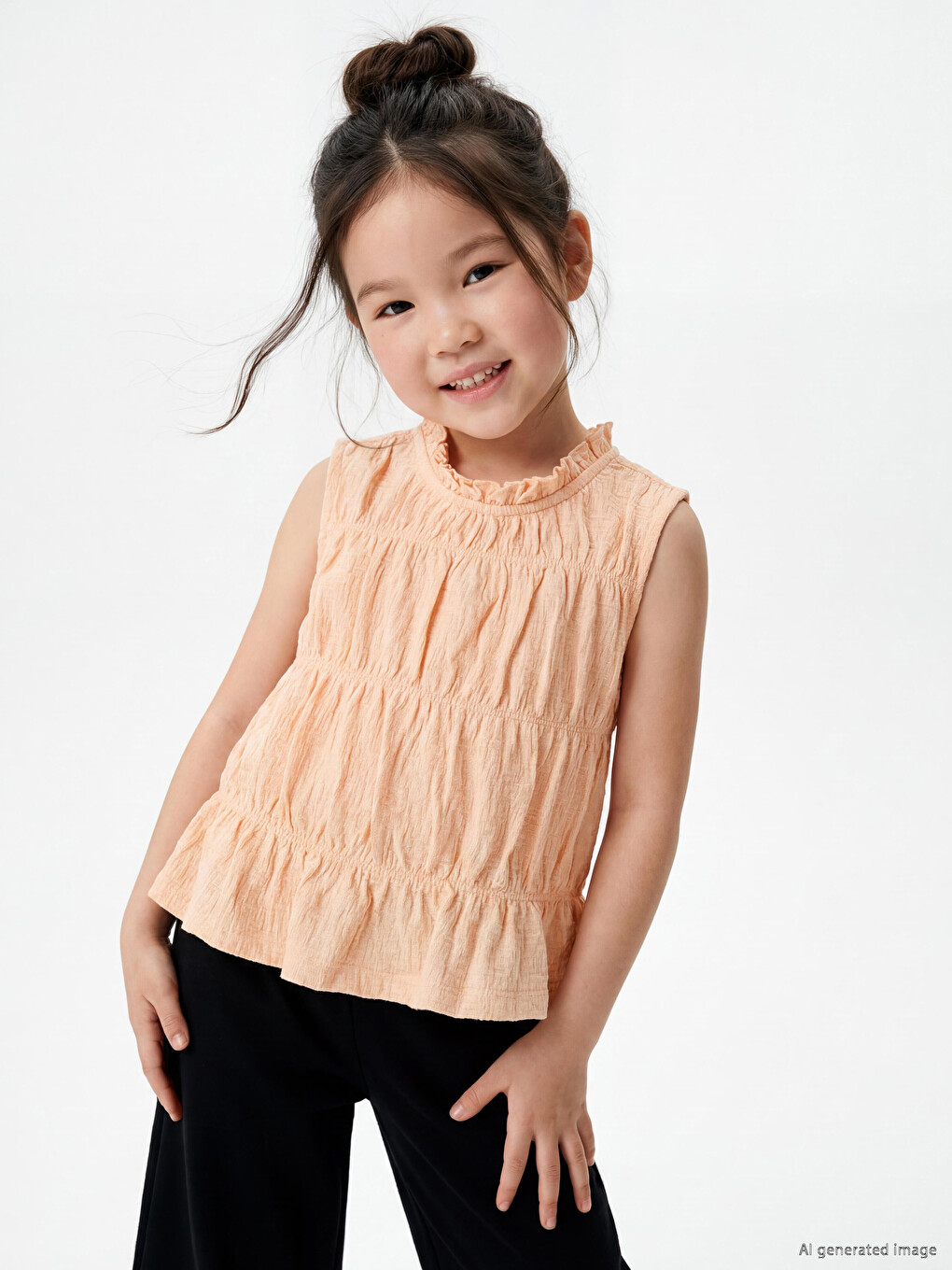 Ruffled Girls' Blouse-1