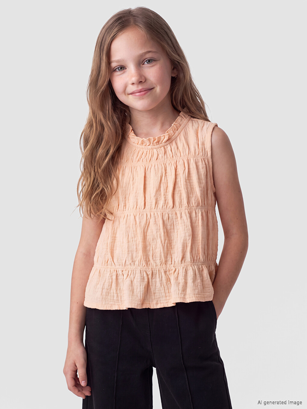 Ruffled Girls' Blouse