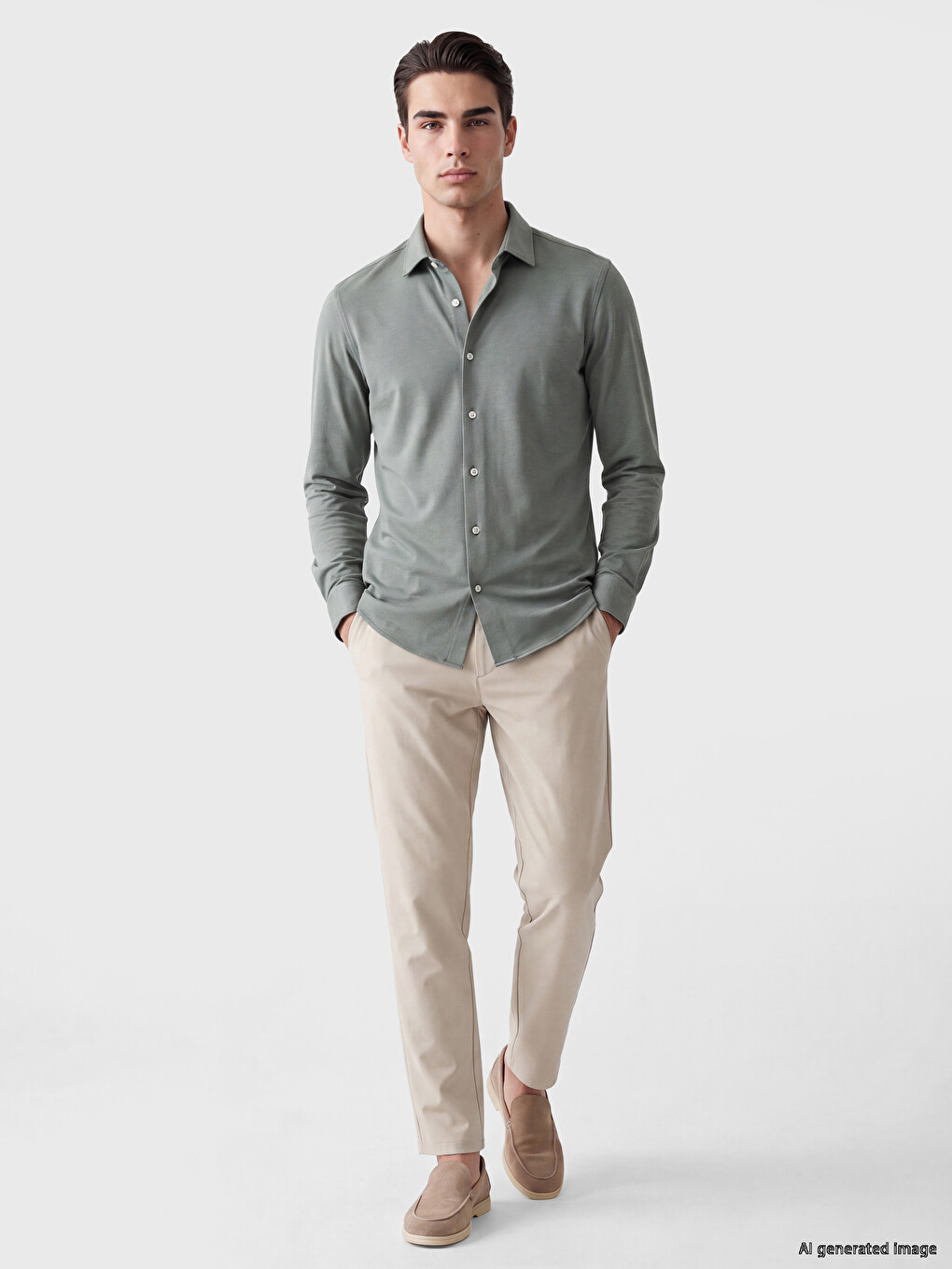 Regular Fit Men's Textured Shirt-1