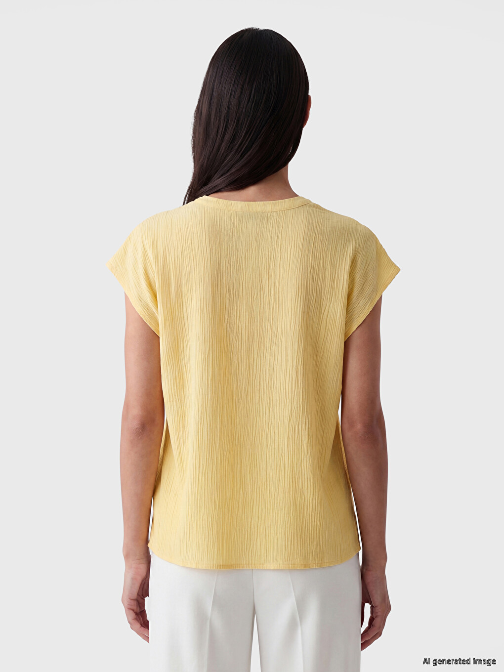 Tie Neck Textured Blouse-3