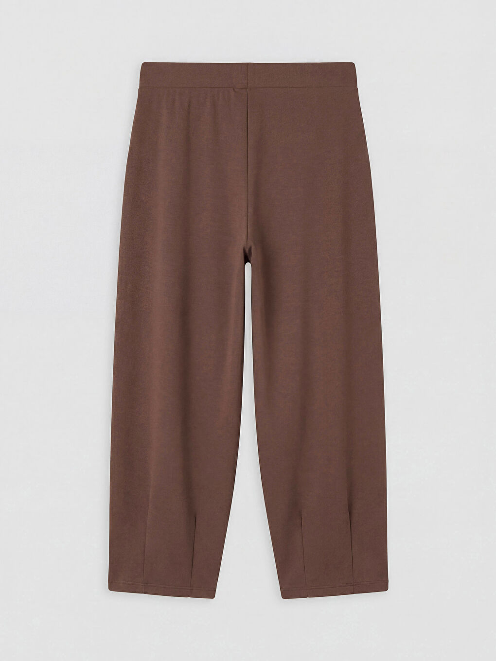 Kahverengi Beli Lastikli Soft Touch Kadın Eşofman Altı-1