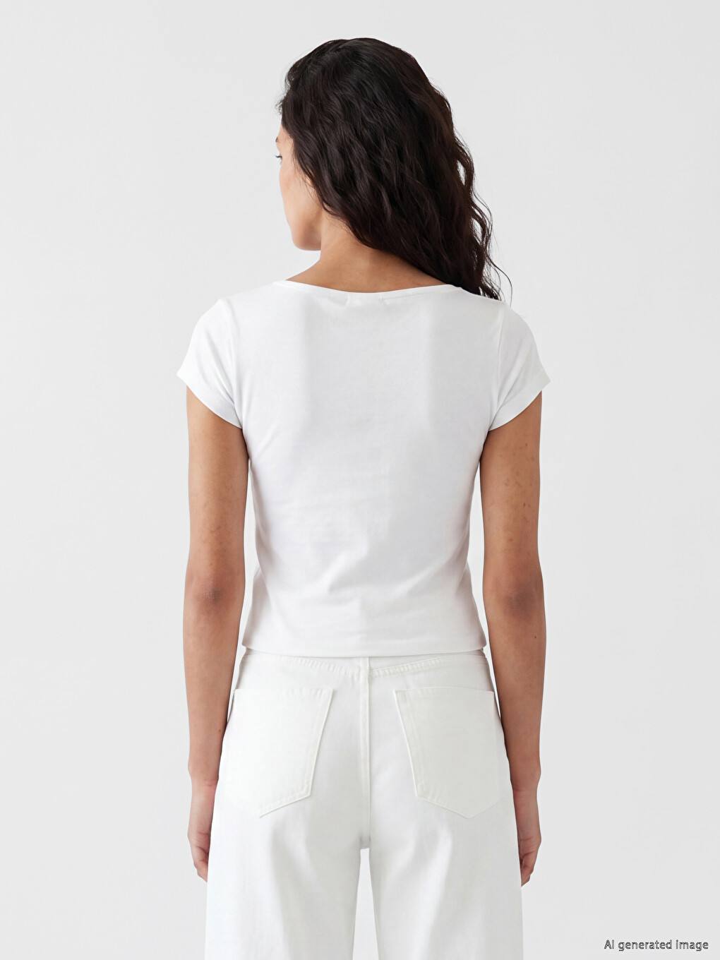 Slash Neck Modal Blend Women's Crop-3