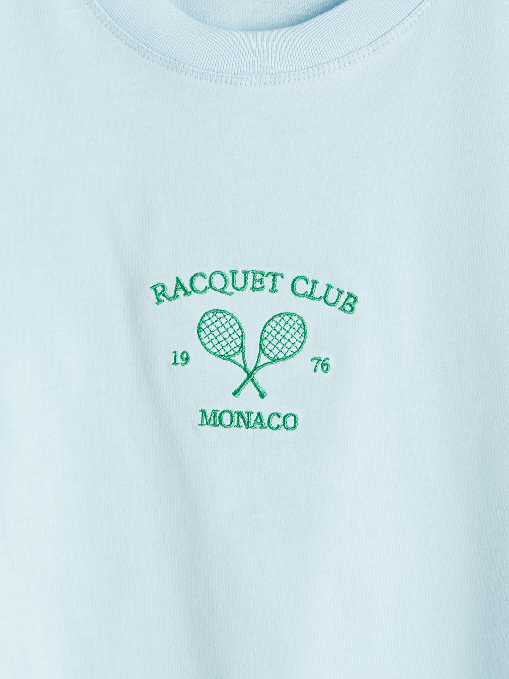 Mavi Monaco Nakışlı Kadın Tişört-6