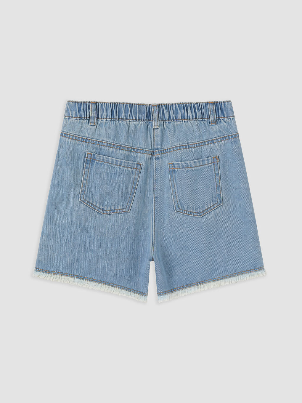 Embroidered Girls' Jean Shorts-1