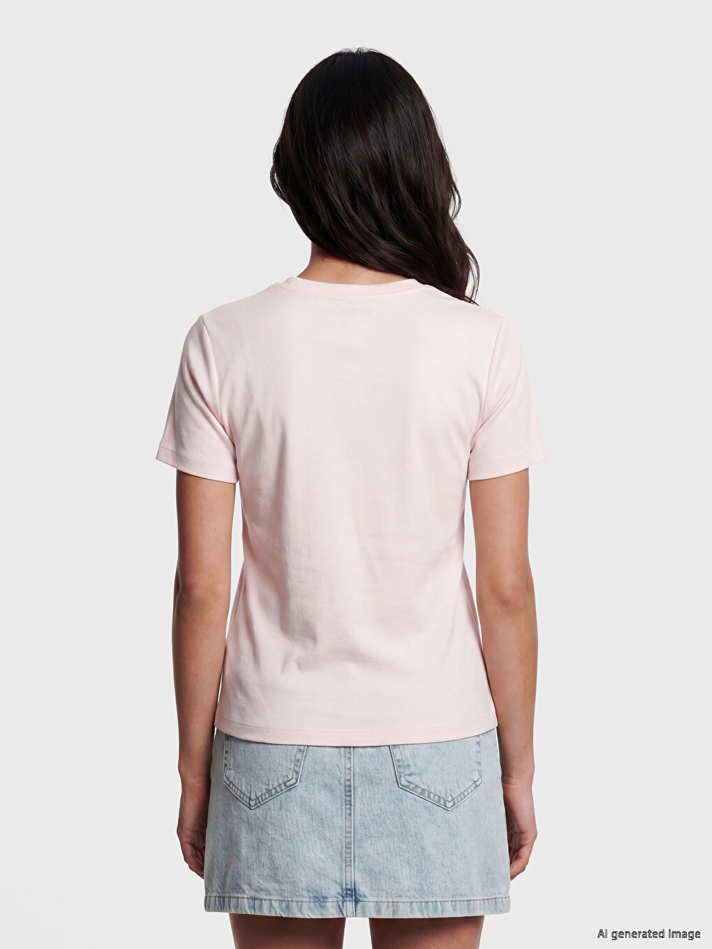 Crew Neck Embroidered Women's T-Shirt-3