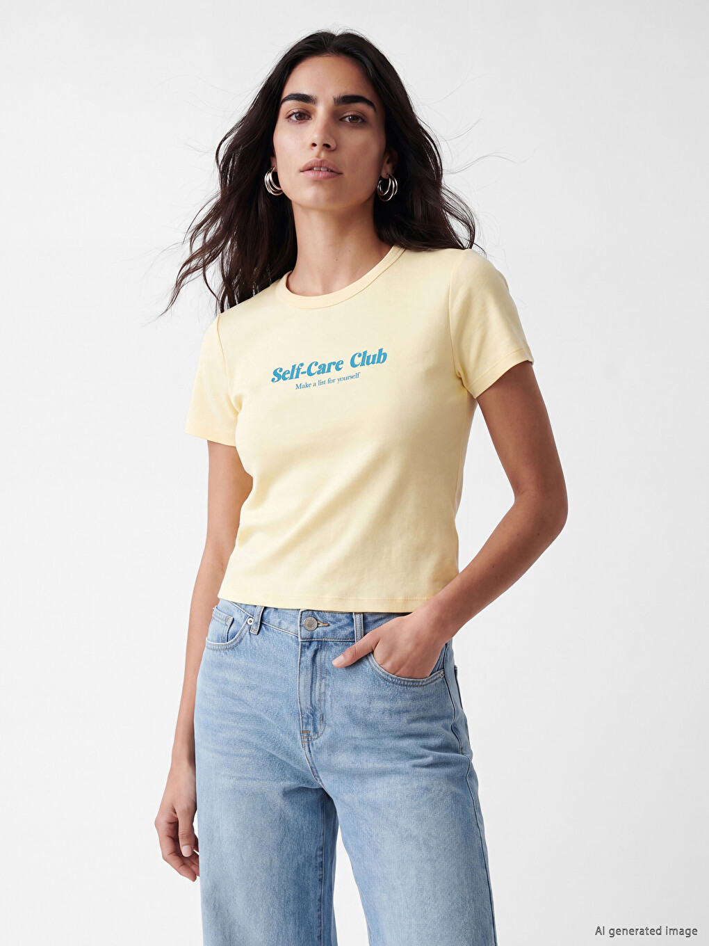 Crew Neck Printed Women's T-Shirt