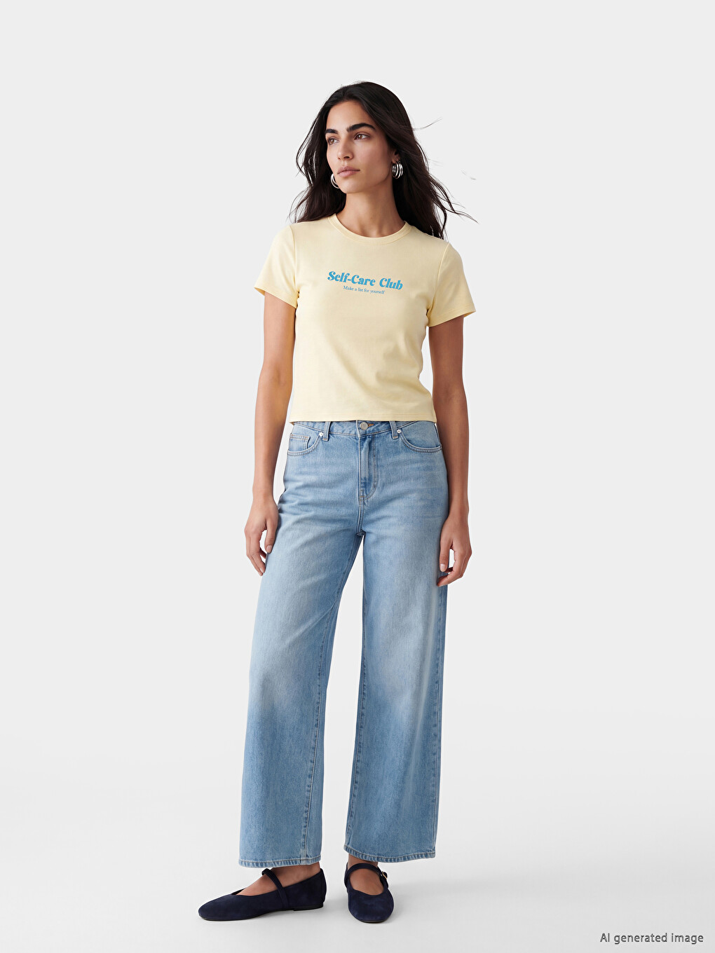 Crew Neck Printed Women's T-Shirt-1