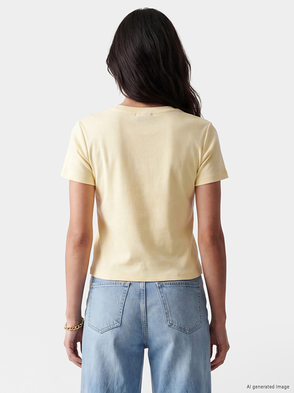Crew Neck Printed Women's T-Shirt-3