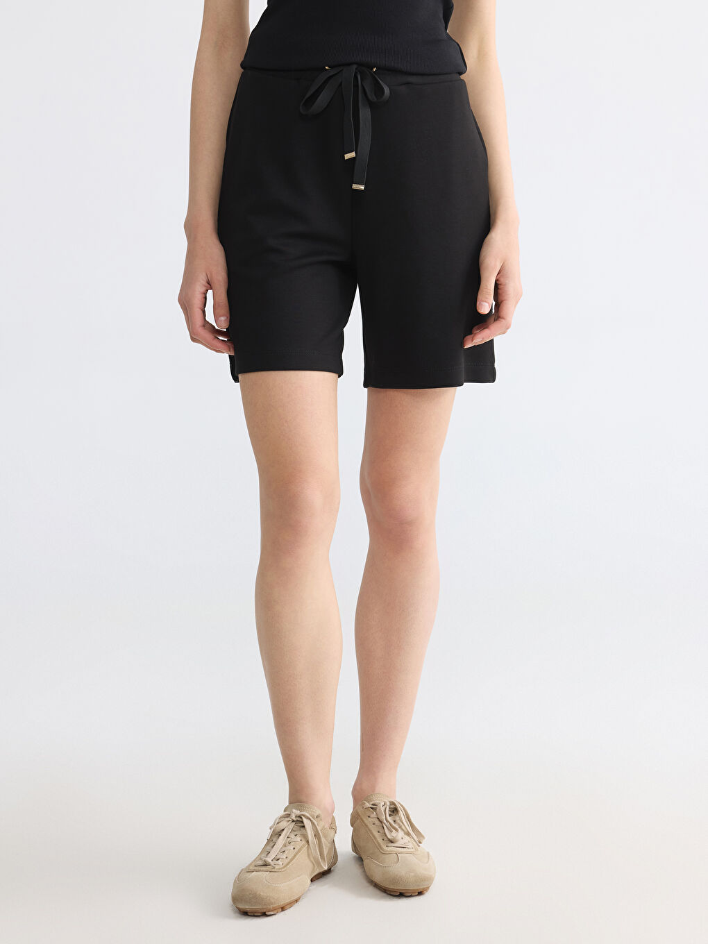 Elastic Waist Women's Shorts-1