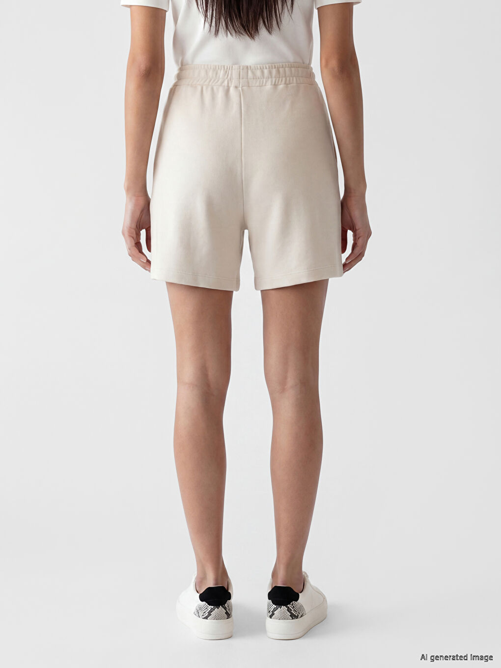 Elastic Waist Women's Shorts-3