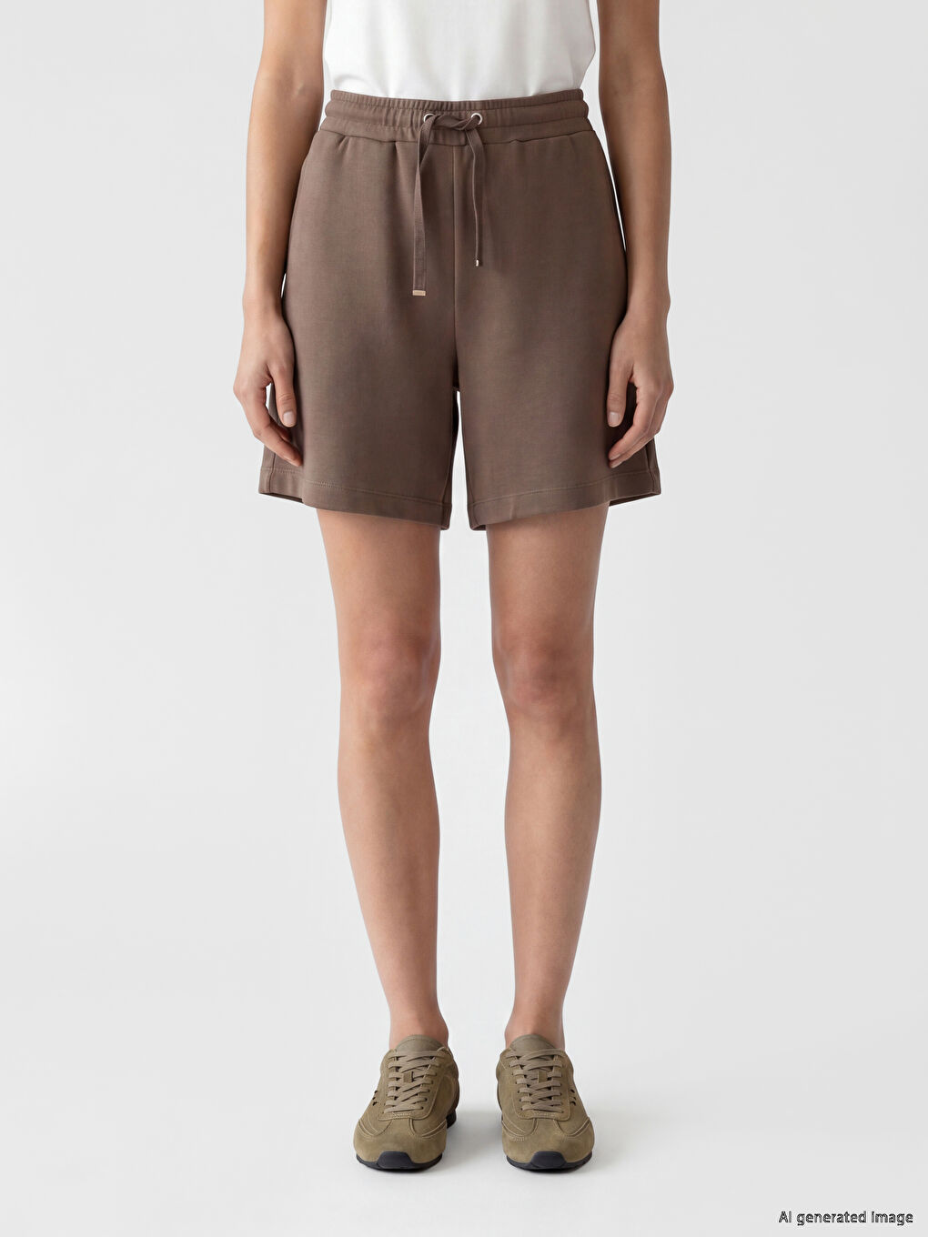 Elastic Waist Women's Shorts-1