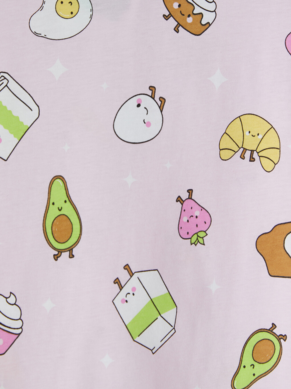 Pembe Desenli Kız Çocuk Pijama Üst-2