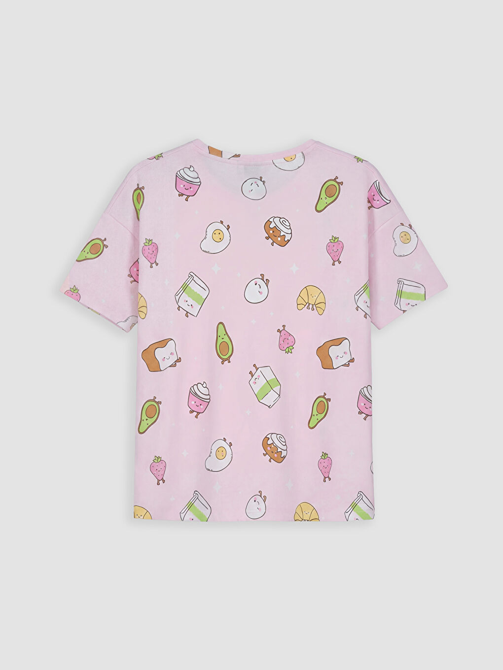 Pembe Bisiklet Yaka Baskılı Kız Çocuk Şortlu Pijama Takım-3