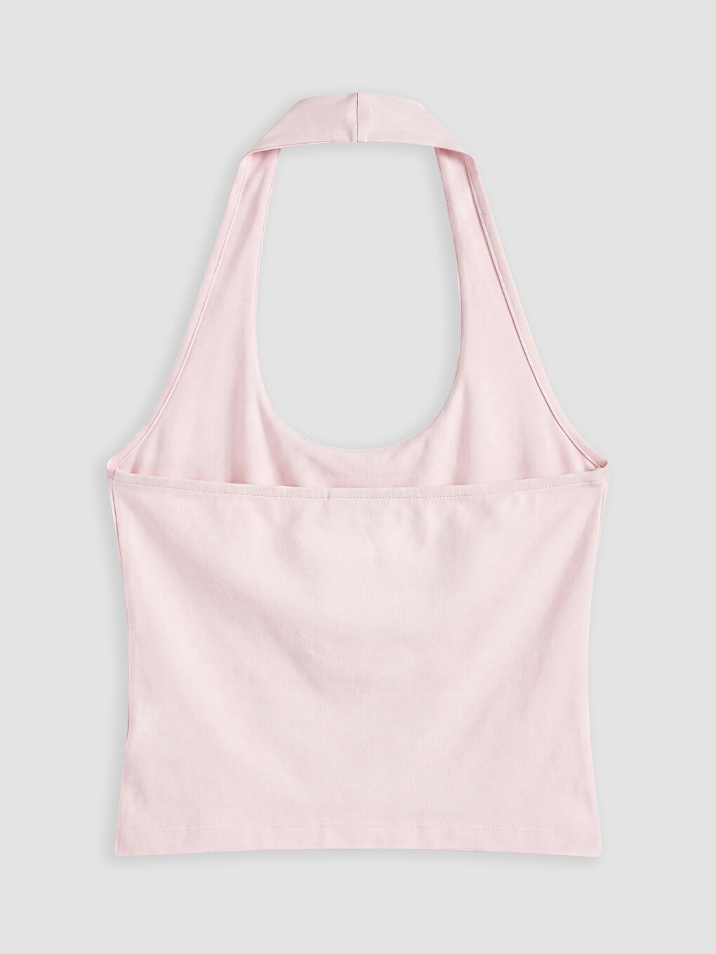 Pembe Halter Yaka Kadın Crop-2