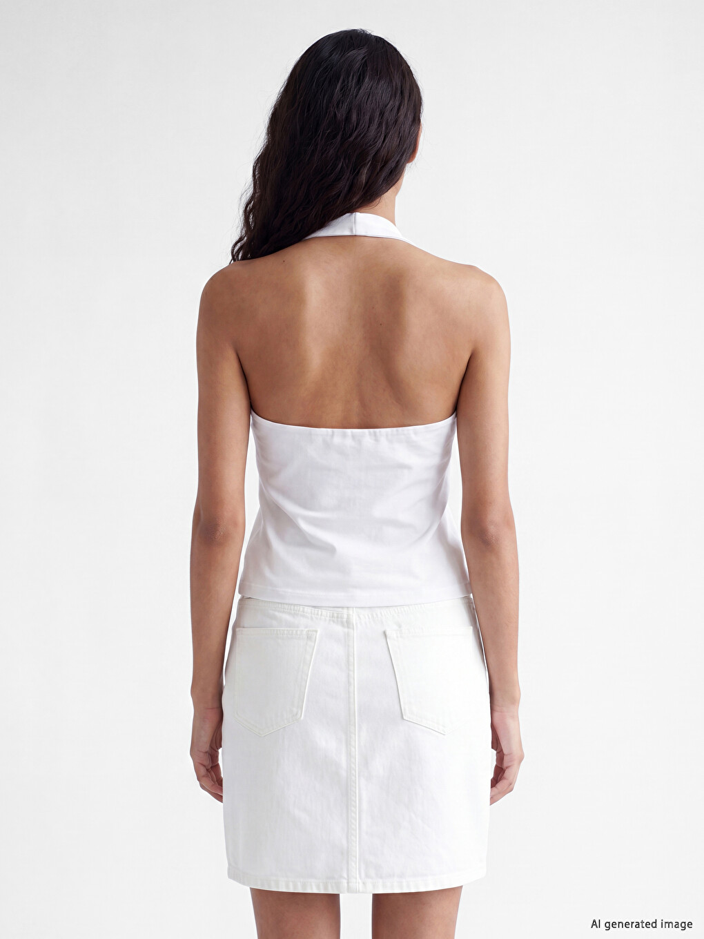 Haut Court Femme Col halter-3