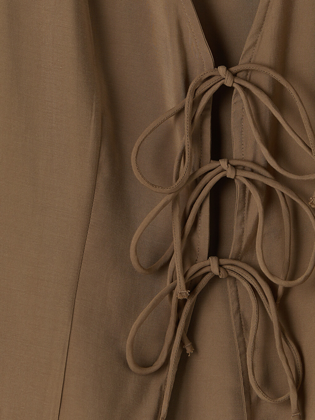 V Neck Tie Detail Blouse-6