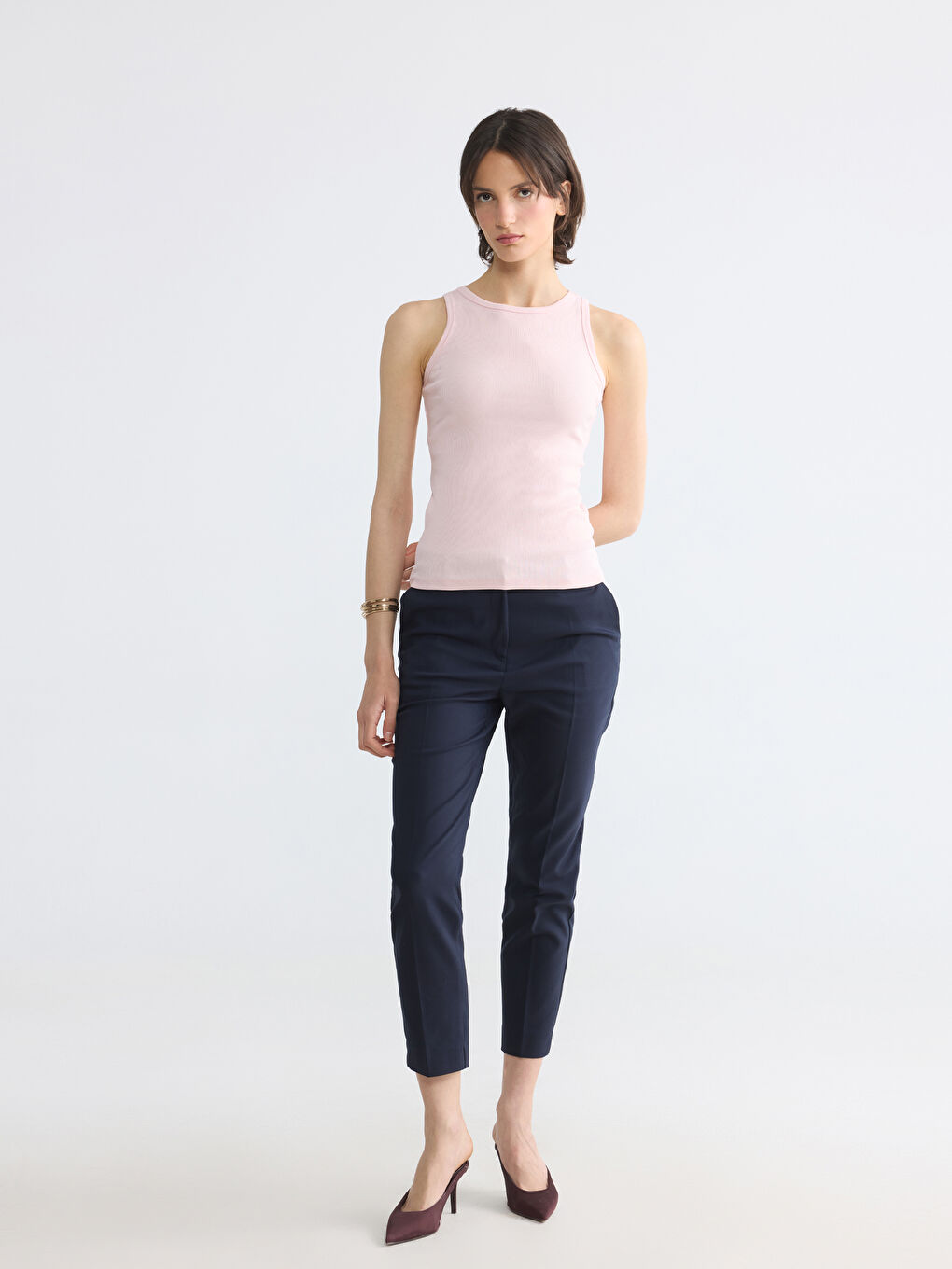 Crew Neck Women's Tank Top-1