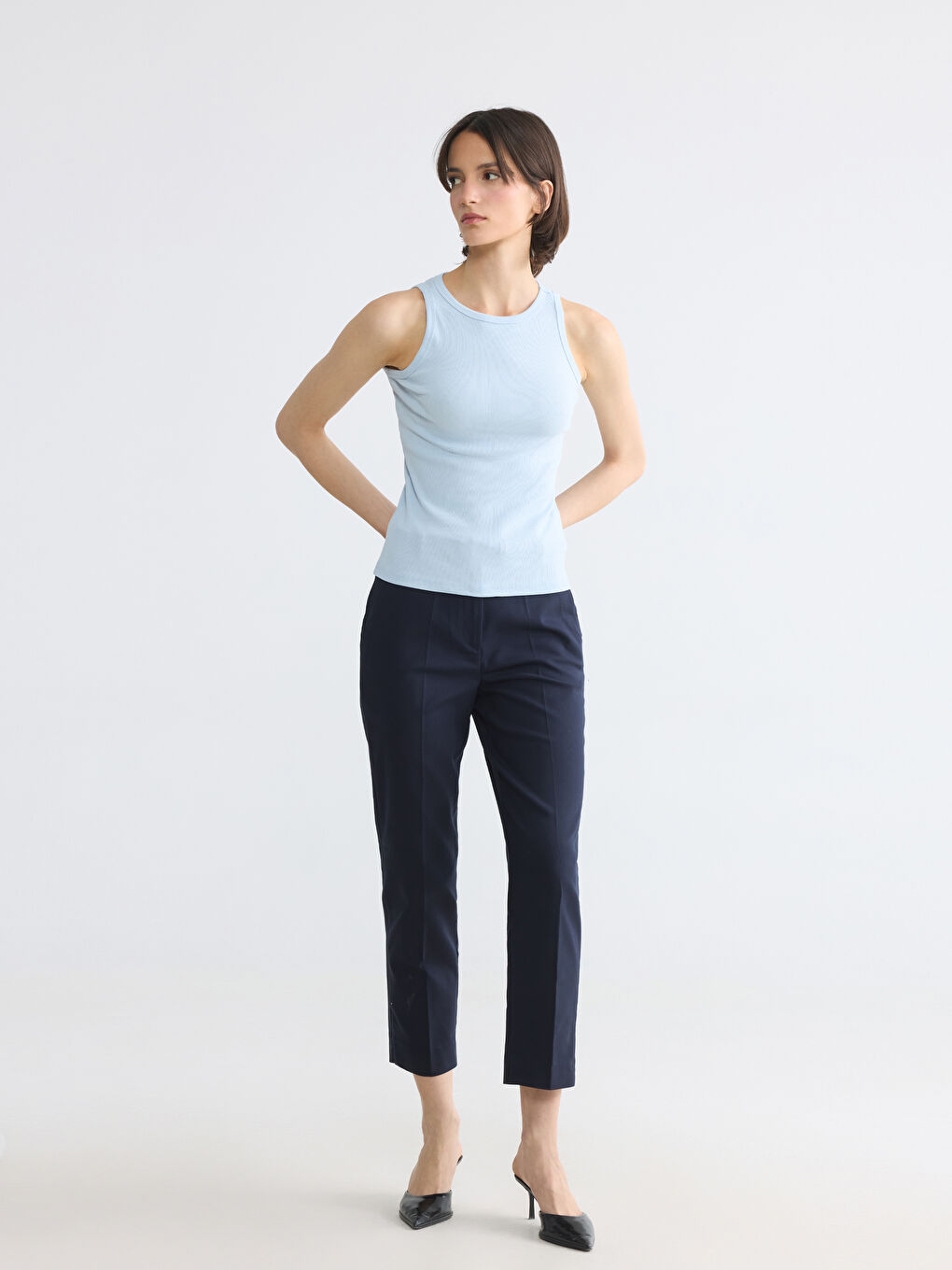 Crew Neck Women's Tank Top-1