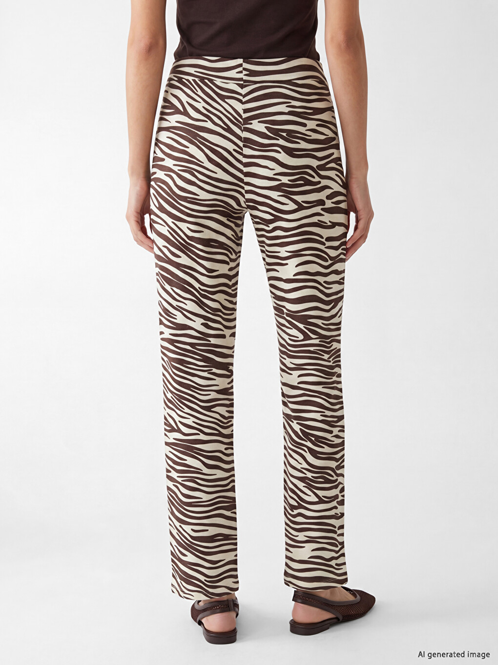 Elastic Waist Leopard Print Women's Trousers-3
