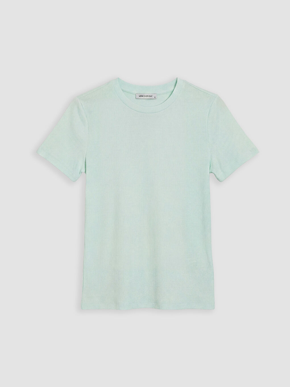 Turkuaz Bisiklet Yaka Kadın Tişört