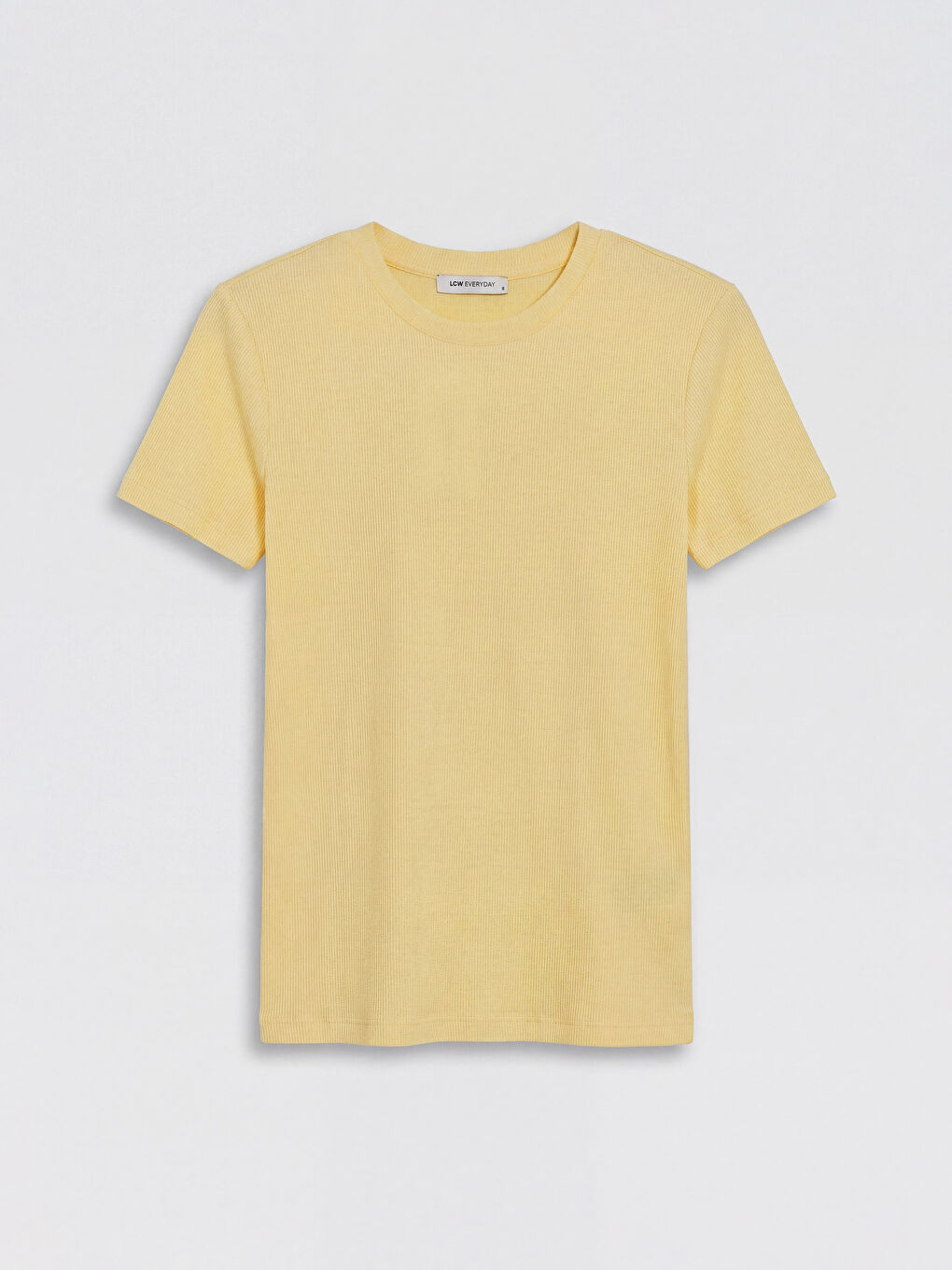 Sarı Bisiklet Yaka Kadın Tişört