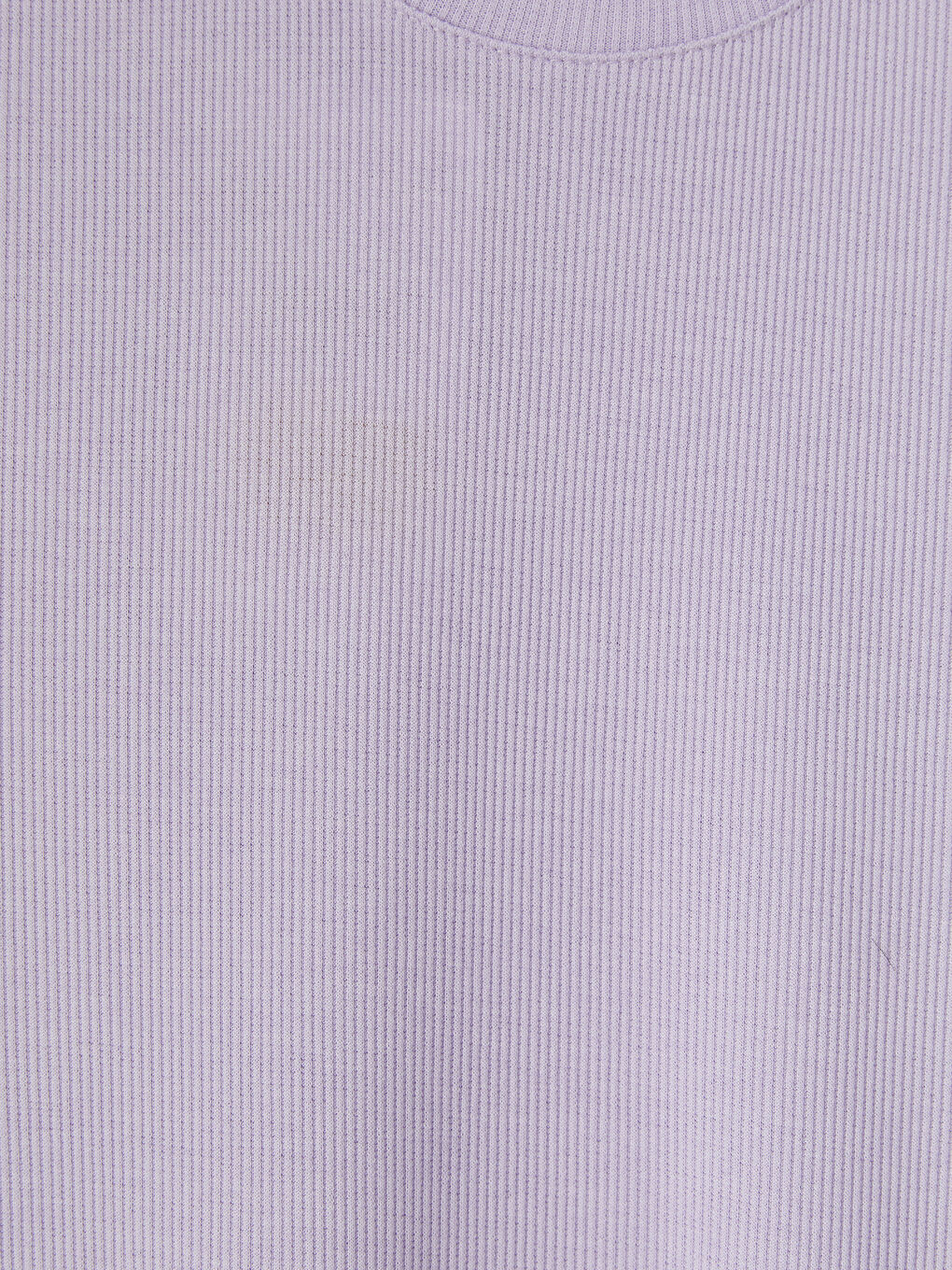 Lila Bisiklet Yaka Kadın Tişört-2