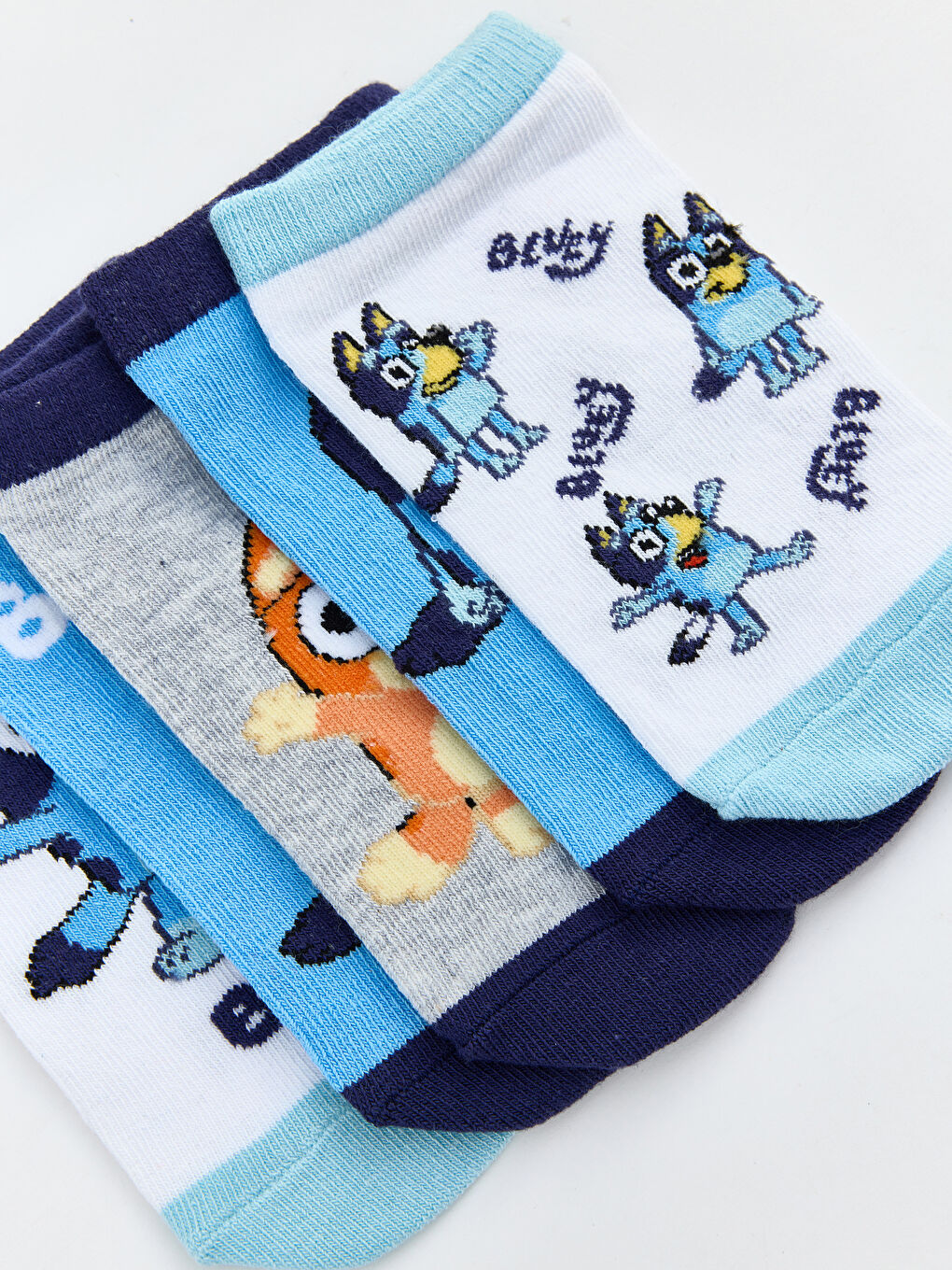 Karışık Bluey Baskılı Erkek Çocuk Patik Çorap 5'li-5