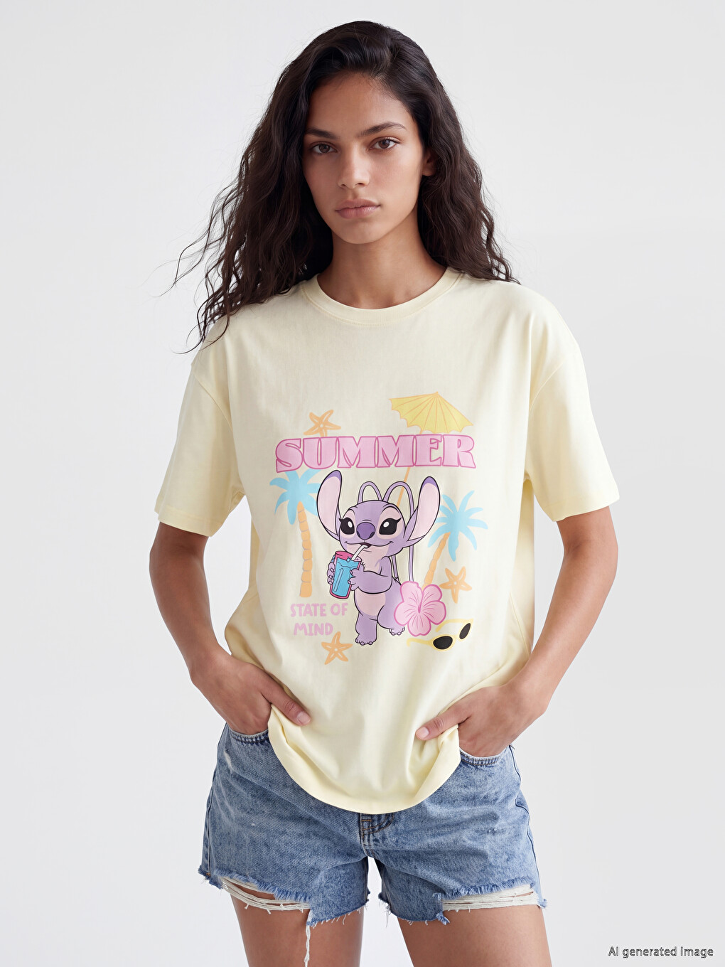 Angel Printed 100% Cotton Women's T-Shirt