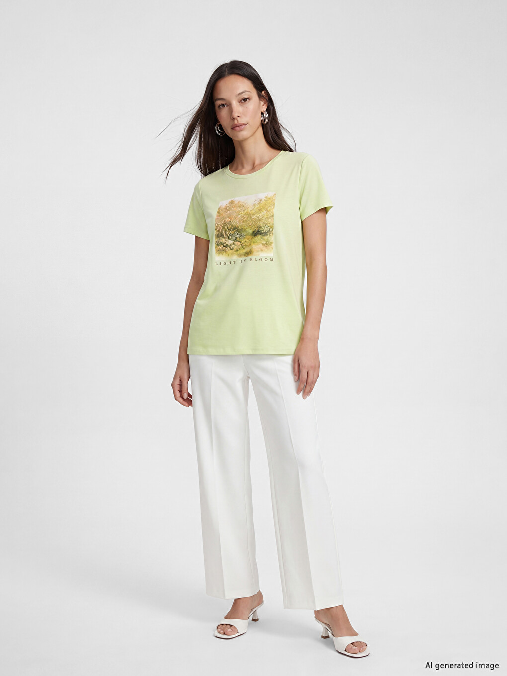 Crew Neck Printed Women's T-Shirt-1